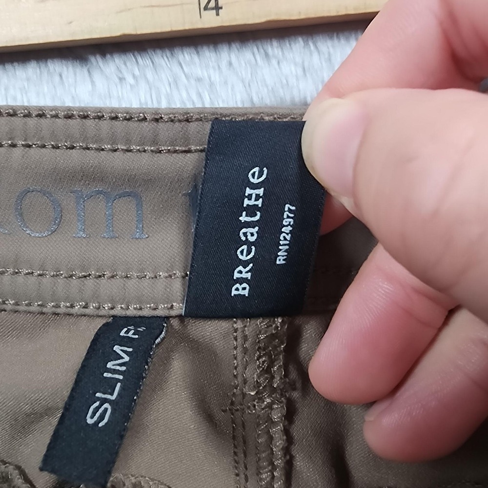 PrAna Breathe Pants Mens 38x30 (Fits 36x30) Brown Slim Fit Stretch Chino Casual - Picture 3 of 14
